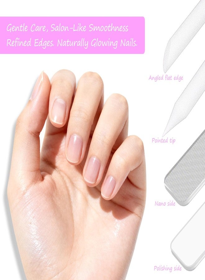 Furtherpretty Glass Nail File and Cuticle Pusher Set, Dual-Ended Crystal Cuticle Stick with Sanding Pads, Gentle Prep and Care Tools for Natural Nails, Home Manicure & Pedicure Salon Supplies (#1) - Image 5